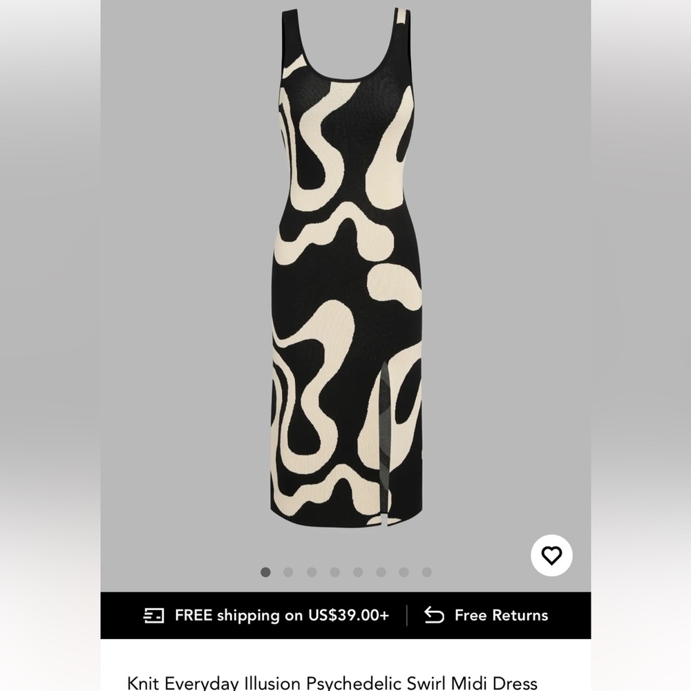 Knit Everyday Illusion Psychedelic Swirl Midi Dress